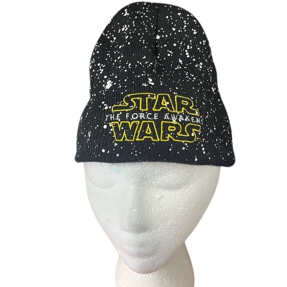Star Wars Beanie Hat The Force Awakens‎ Black Pom-Pom Unisex Adults Winter